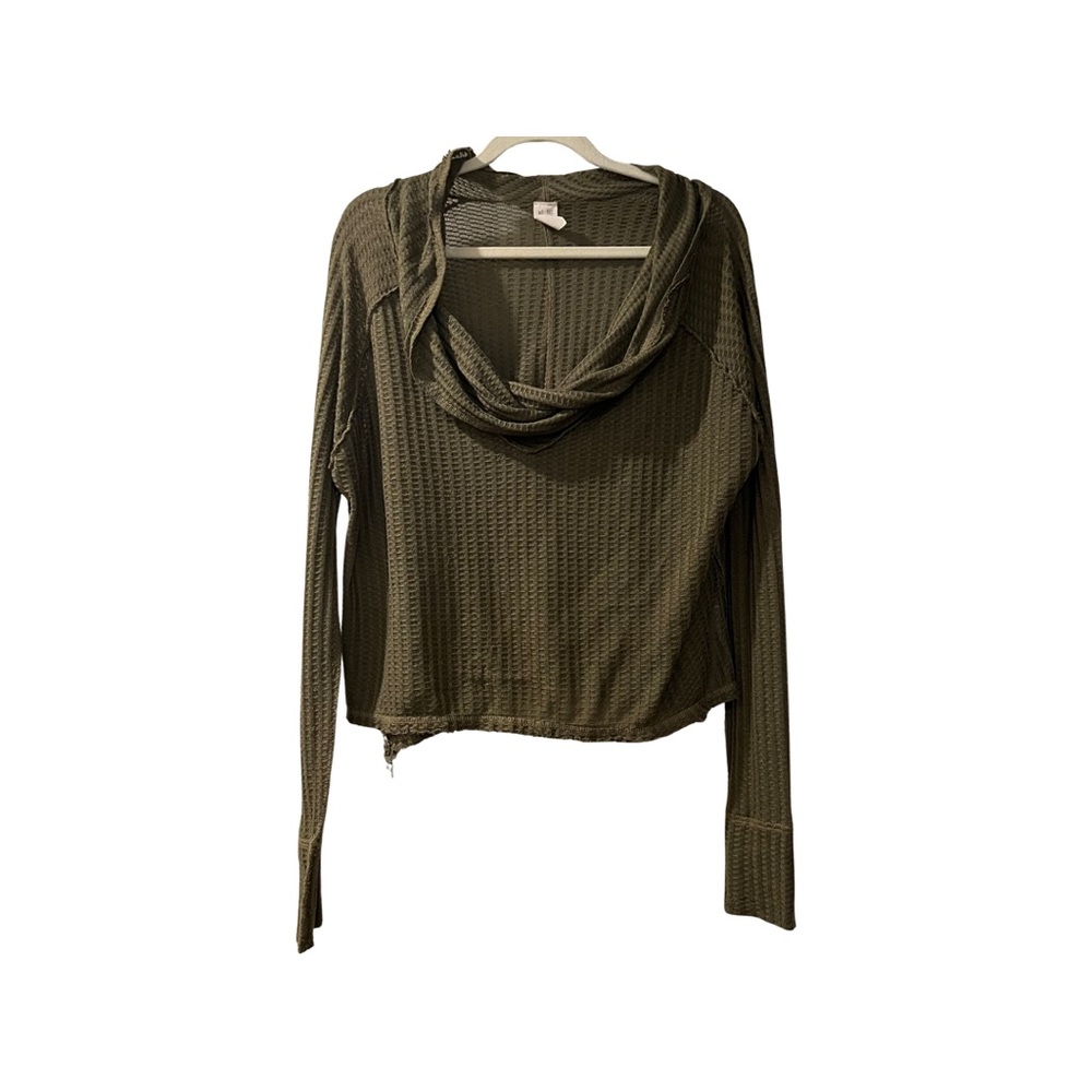 We The Free Off The Shoulder Waffle Knit Top Small